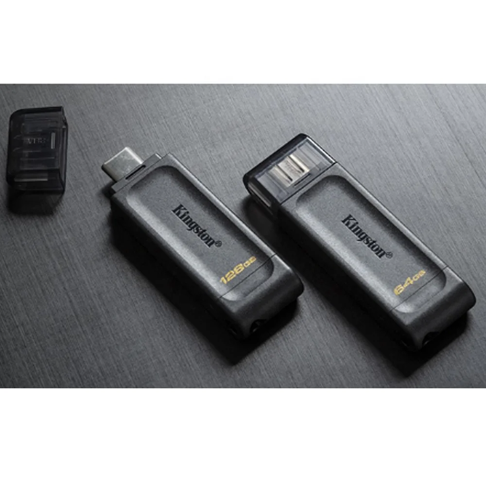

100% Original Kingston USB Flash Drive DT70 32GB 64GB 128GB Pendrives USB 3.2 Gen 1 Type-c Pen Drive for phone notebook