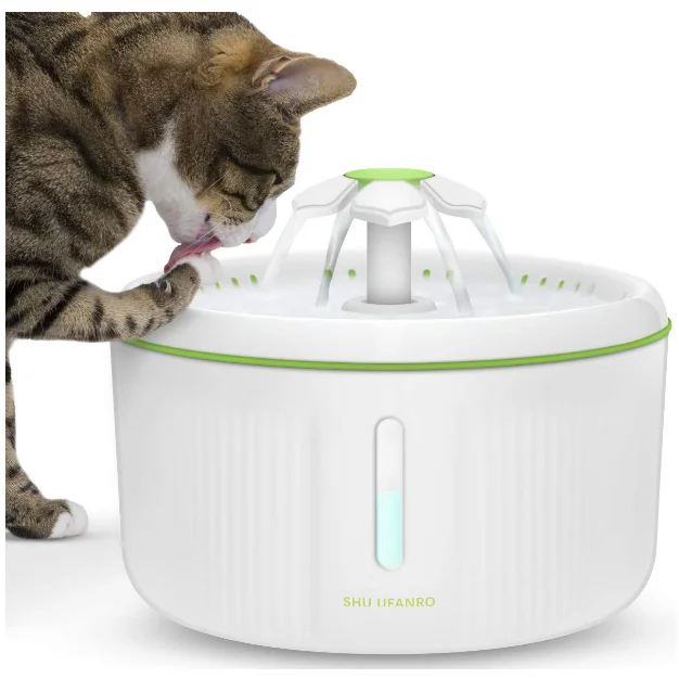 

2021 New design Hot Selling Pet Water Fountain Automatic Dog Cat Water Dispenser 70oz/2L Drinking Fountains Bowl with LED Light