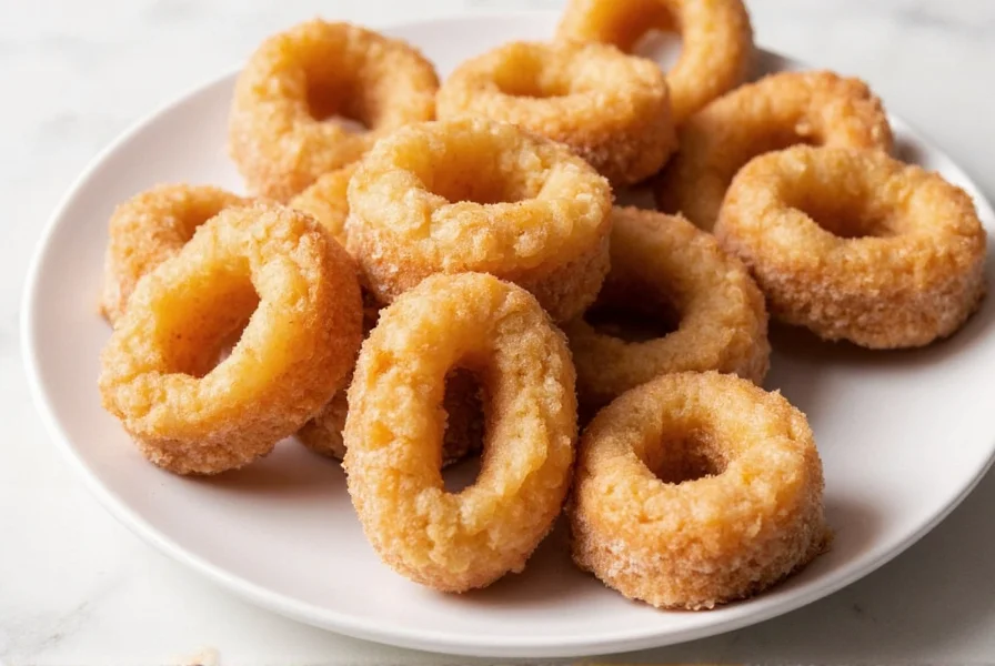 Close-up of cinnamon toast crunch churro showing the cereal coating adhered to the ridged surface