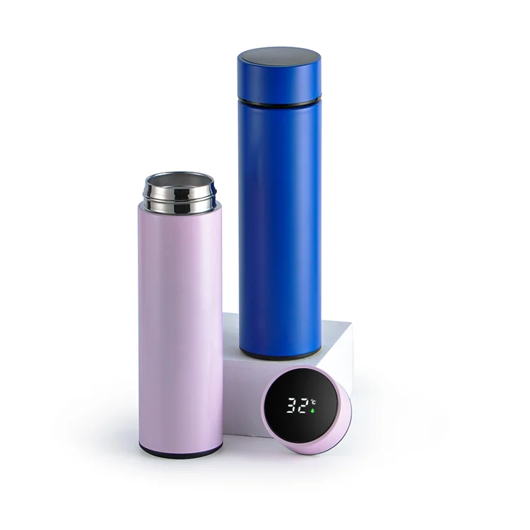 

whole 450ml Touch Screen Temperature Sensor Led Display Intelligent LCD Stainless Steel Smart Water Bottles led smart Thermos, Customized color