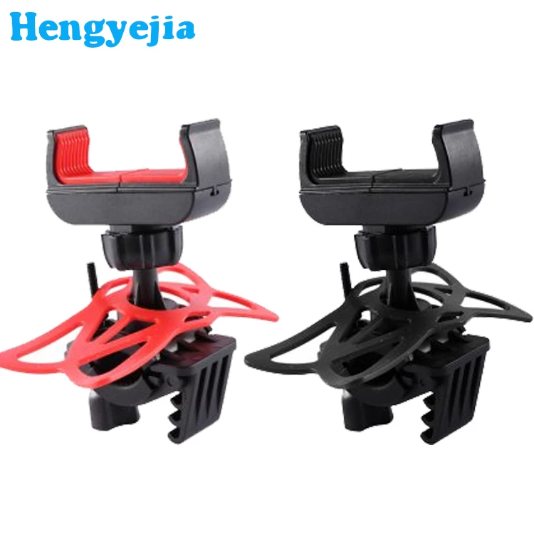 

360 degree rotate bike handlebar mount bicycle phone holder mount with silicone band for mobile phone, Black red, green