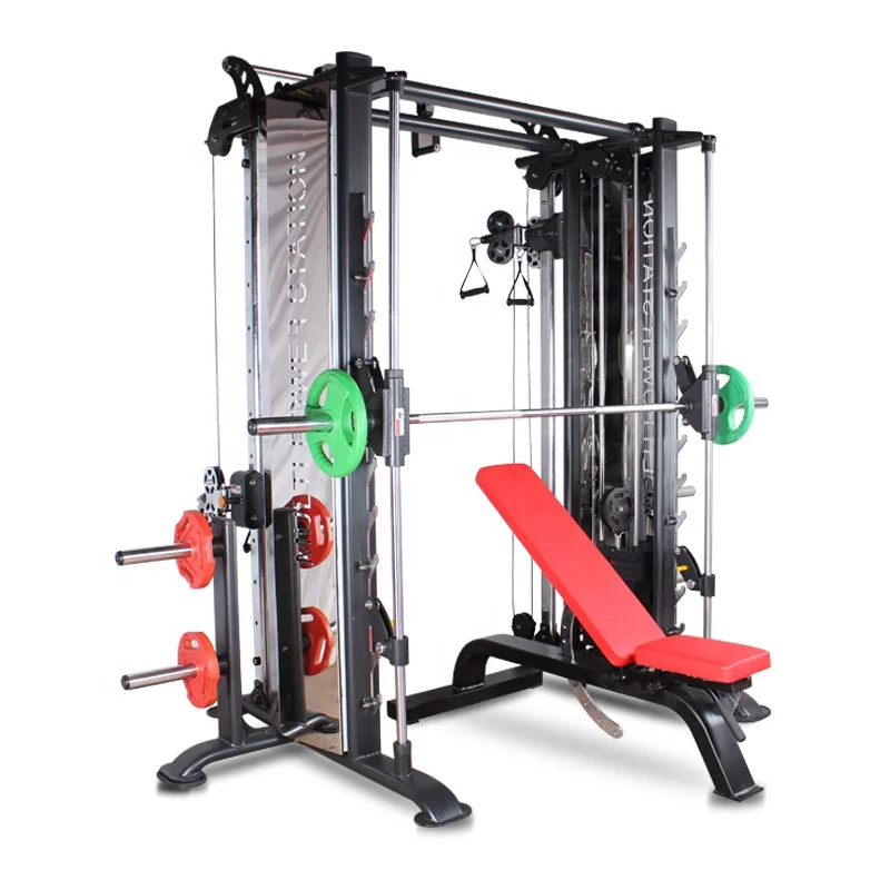 

Commercial gym fitness equipment cable crossover multi function smith machine price