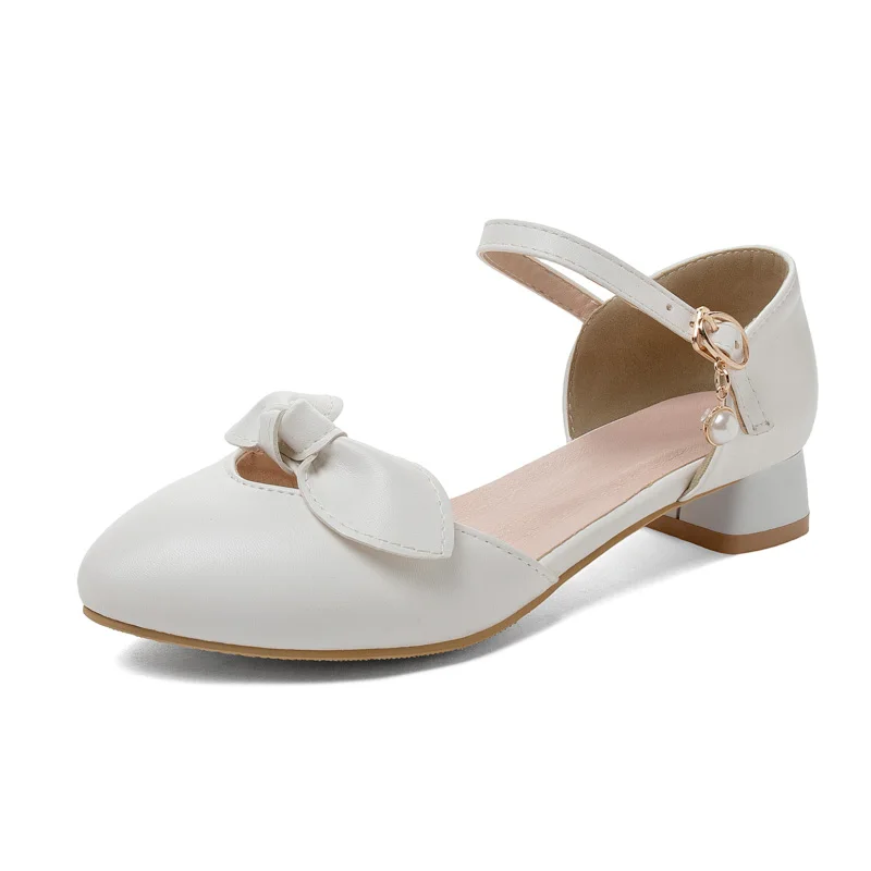 

Summer sweet round head bows buckles Ladies'sandals
