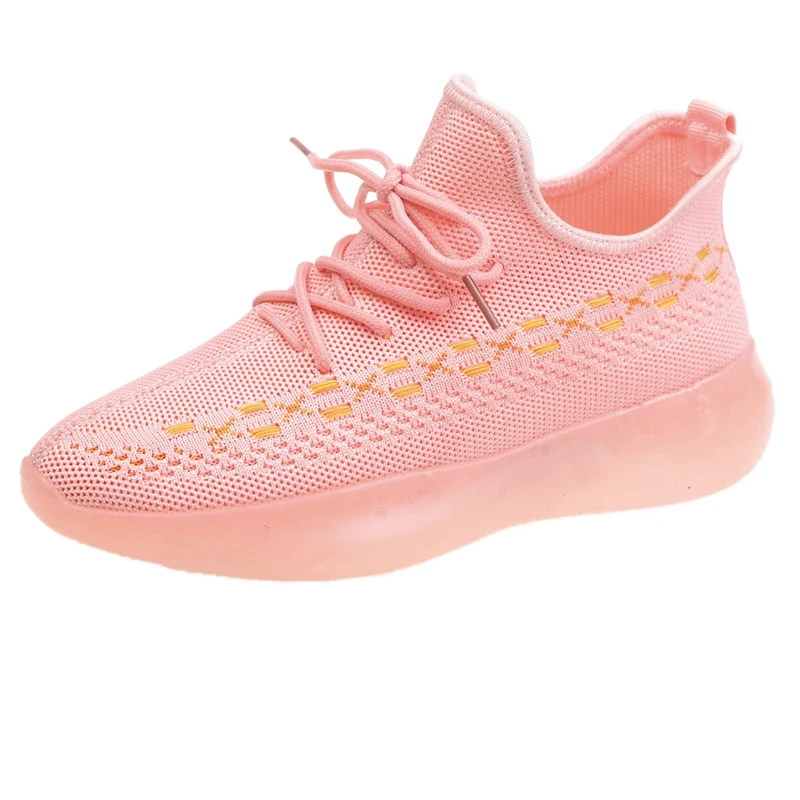 

Fashion Women Casual Sport Shoes Transparent Sneakers Crystal Platform Sneakers, White/red/pink/accept customized