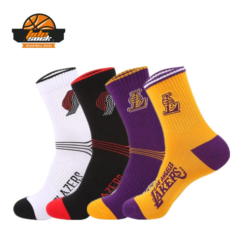 

best selling pattern socks wholesale High Quality Cheap James Kobe Basketball Socks Men's Long Tube Nylon Socks, Custom color