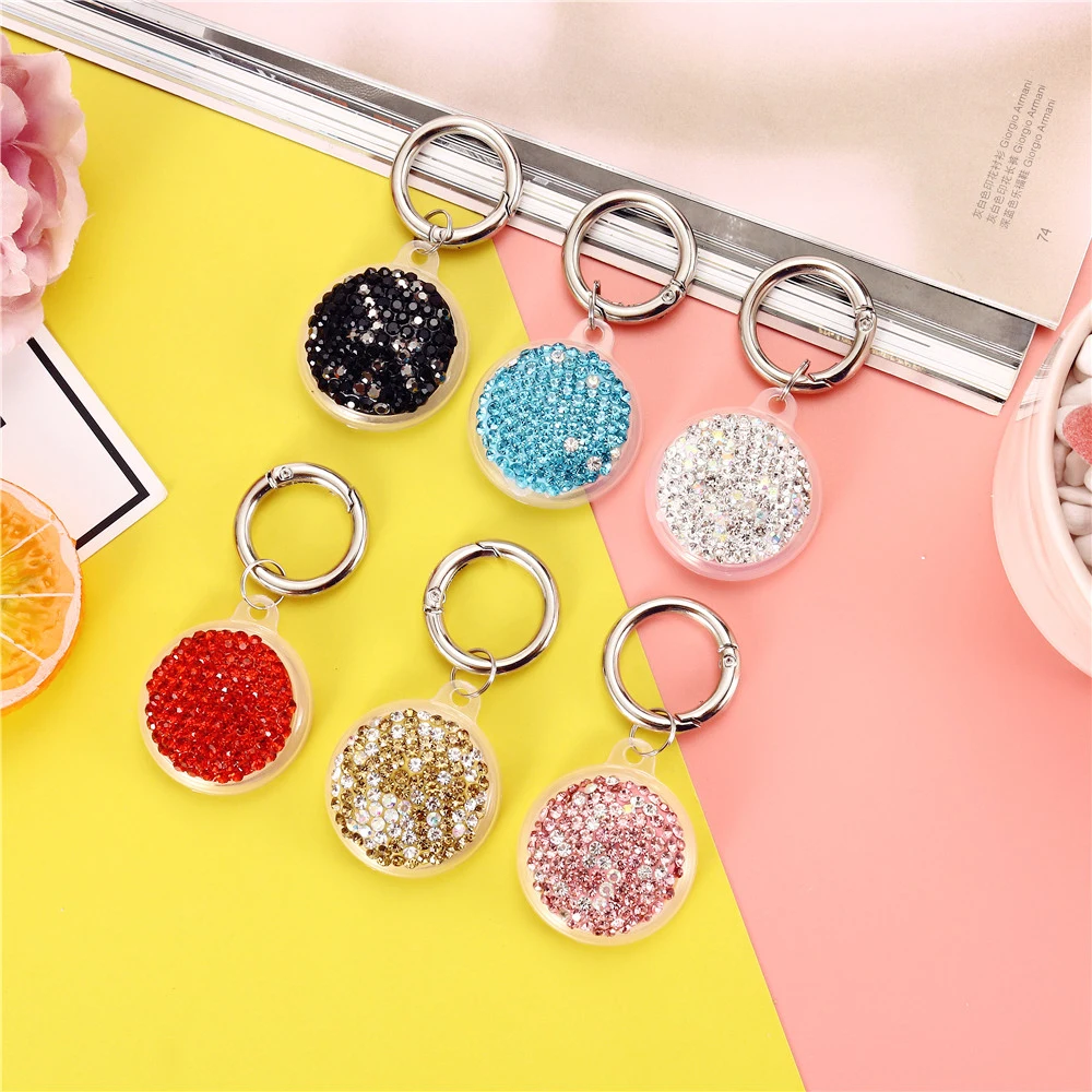 

Wholesale Hot Popular Locator Tracker Anti-lost Device Key Chain TPU Bling Diamond Case For Aitrag