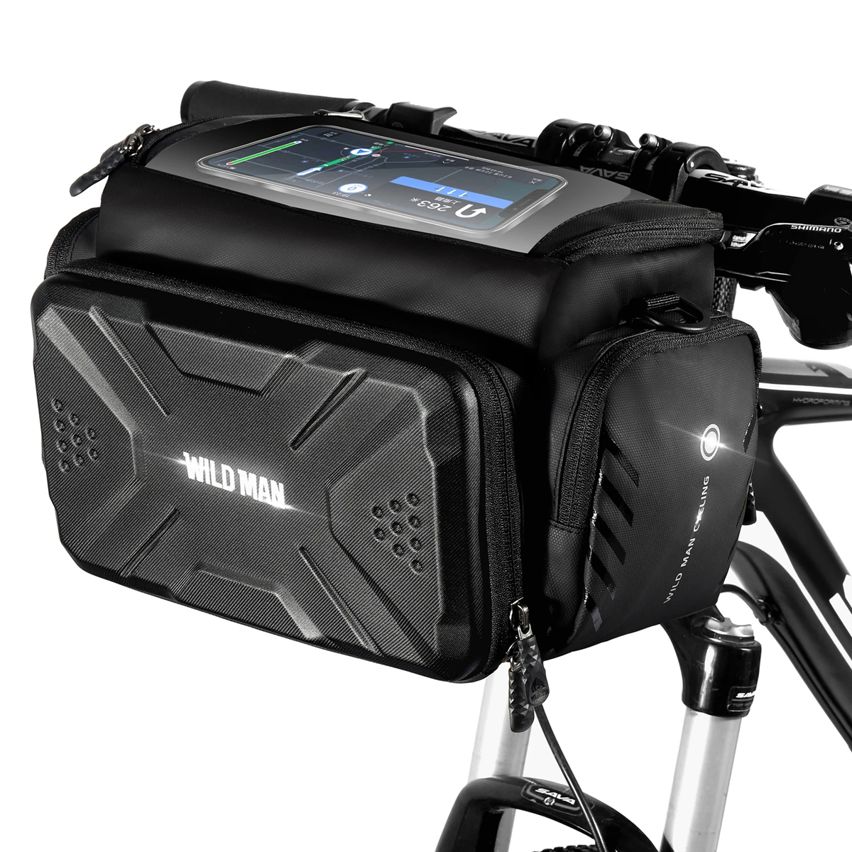 

Wildman 4L GS6 4.7'/7' inches Bicycle TPU Touch Screen bicycle bag electronic scooter bag, Black