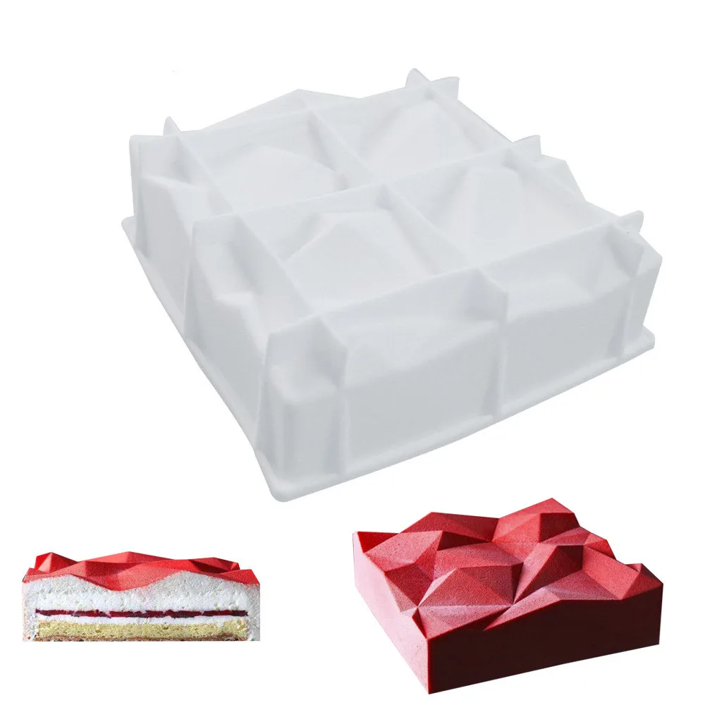 

Diamond Rock silicone cake mold Baking Mould diy Chocolate molds of Cake Tools ,soap mould silicone, White