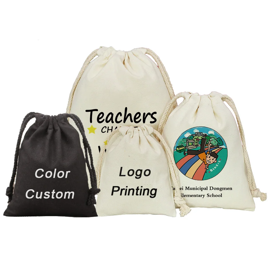 

Customize promotional reusable eco friendly small cotton dust draw string black drawstring bag, Customized