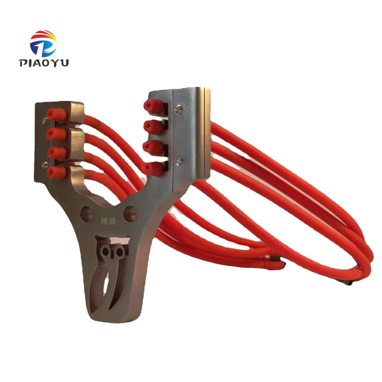 PIAO YU Upgraded Owl Shaped Steel Bow Head Hunting Accessories Outdoor Dual Purpose Compatible with Round and Flat Rubber Bands
