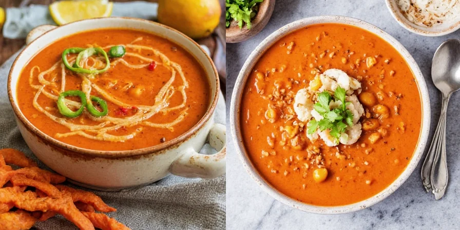 Tortilla soup with toppings