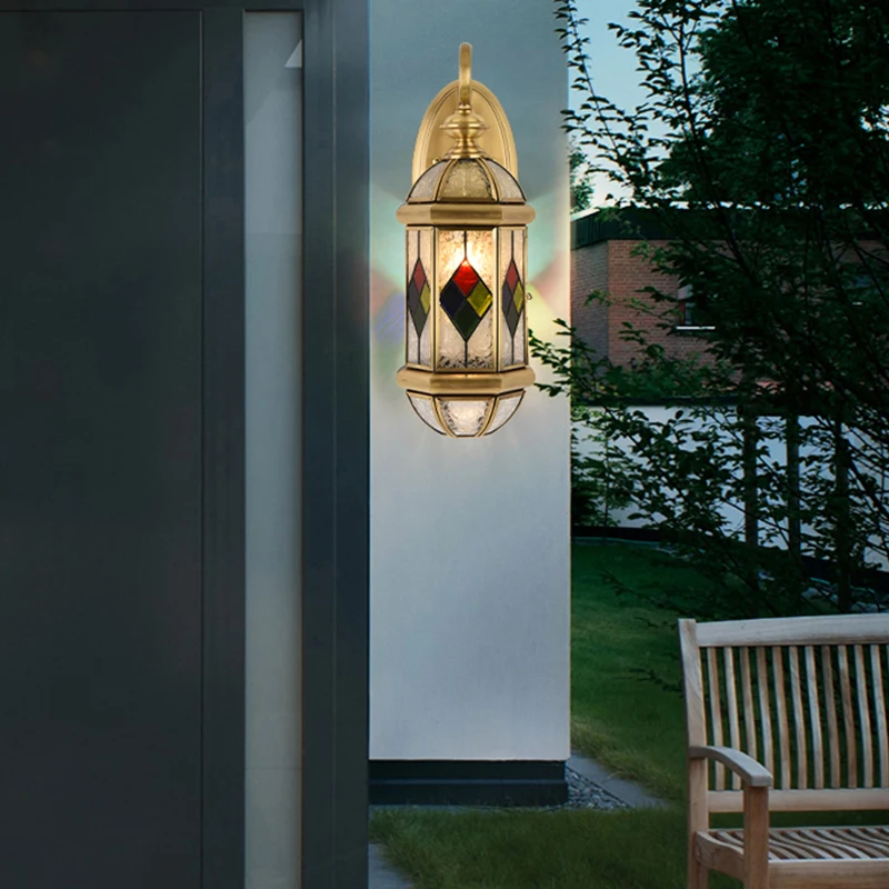 Classic European Style Black color Garden Wall Mount Lighting Fixture