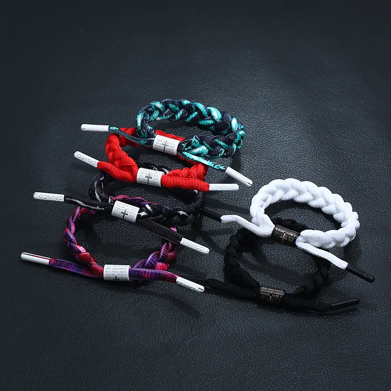 

Amazon Hot Selling Couples Braid Shoelace Bracelet, As the picture
