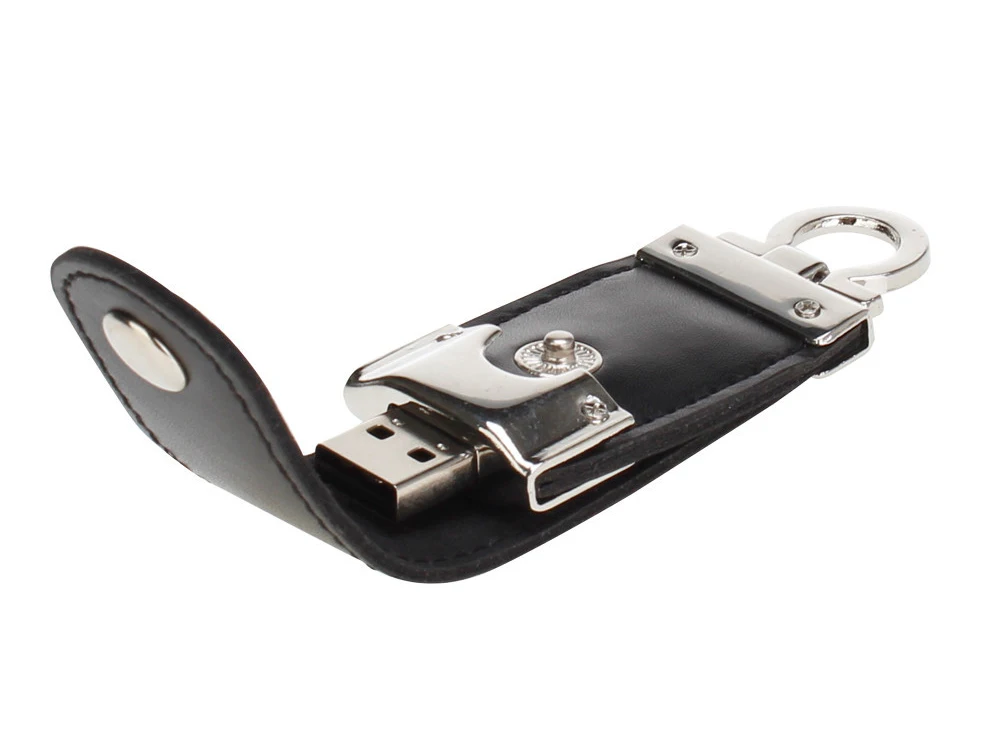 Promotional Gift Leather USB Flash Drive 3.0 8GB 16GB 32GB 64GB Pendrive Keychain USB Memory Stick with Custom Logo - ANKUX.COM