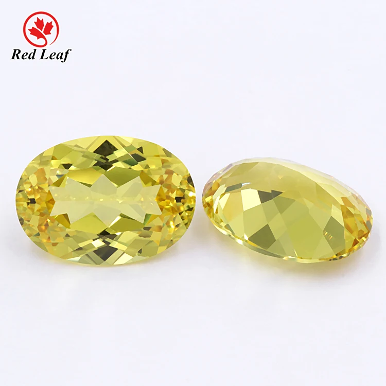 

Redleaf Jewelry czochralski oval cut gemstone per carat price yellow color Lab grown synthetic ruby