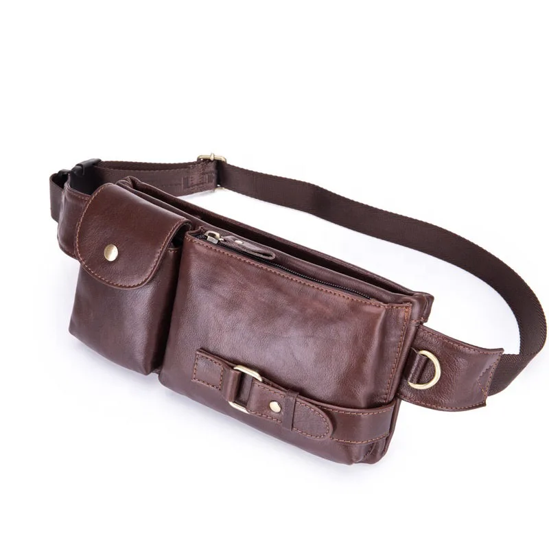 

WB055 2021 new sports fashion men chest bag outdoor high quality messenger shoulder bag anti-theft leather fanny pack waist bags