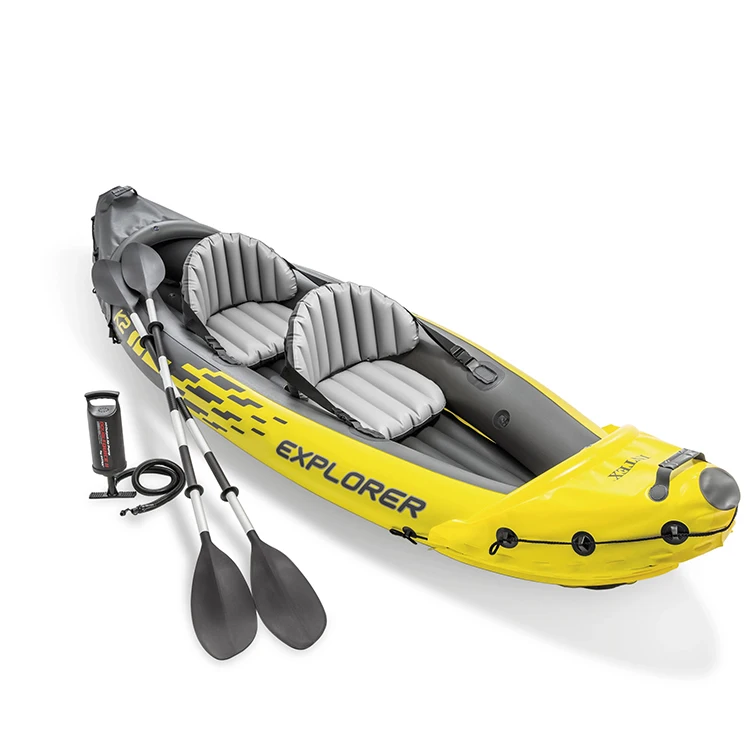

In stock Cheap For Sale intex explorer k2 kayak 68307 2 Person Oars Inflatable Paddle Kayaks Rowing Boats