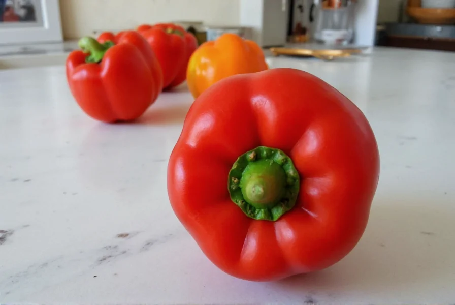 Roasted round chili pepper