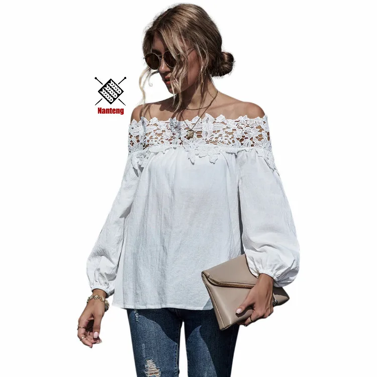 

Wholesale Fashion New Style Custom White Lace Designers Tops For Women