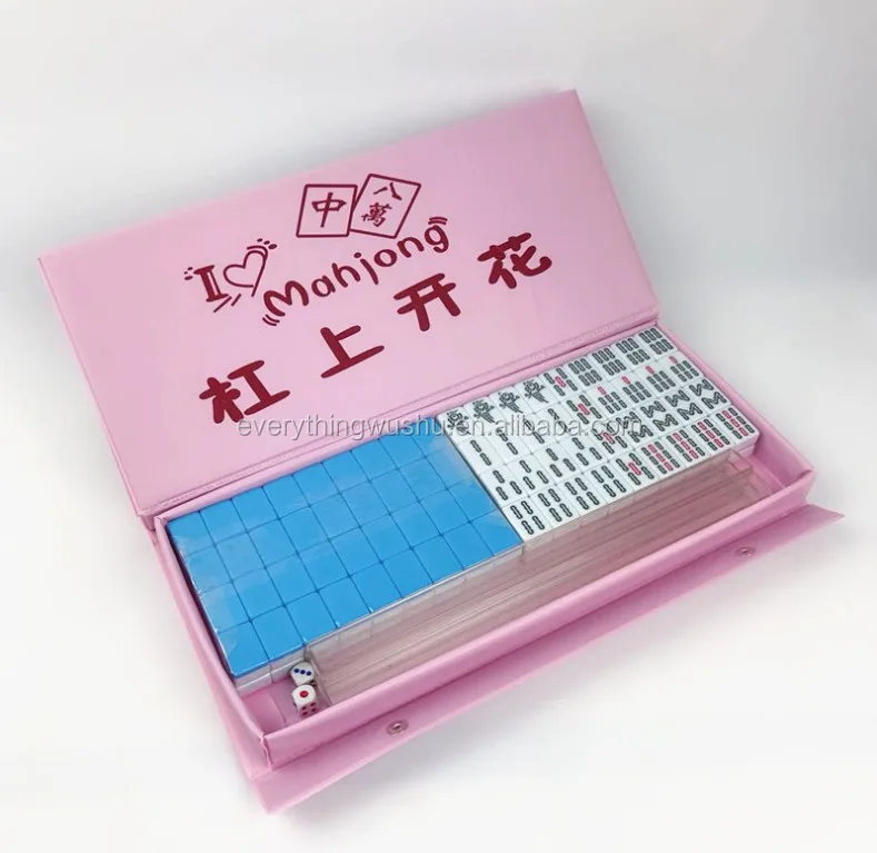 Mini Chinese mahjong tiles 144pcs/set 24*17mm Portable travel Mah-Jong with Box