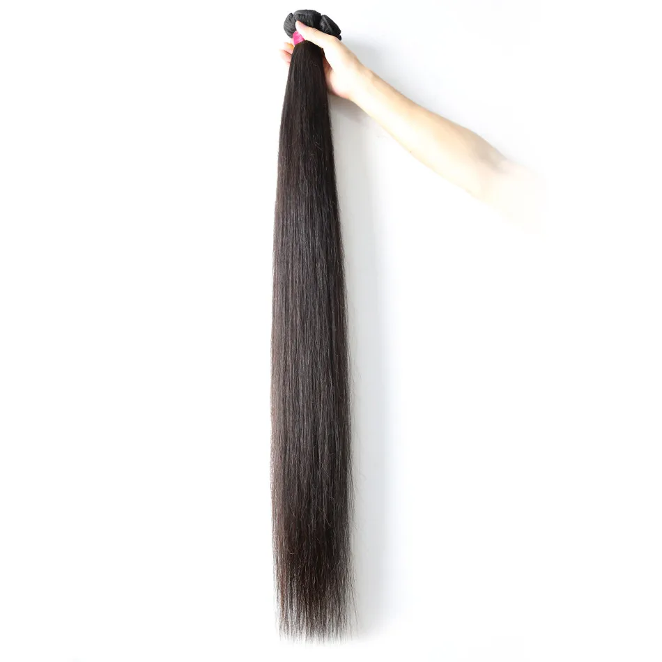

1B Natural Color Straight Long Brazilian Virgin Human Hair Weave Bundles Wholesale 10A 11A Cuticle Aligned Remy Hair Extension