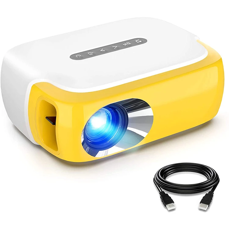 

Sainyer LED Video 360P Portable Support 720p1080p Home Theater Cinema mini Projector for kids, Yellow