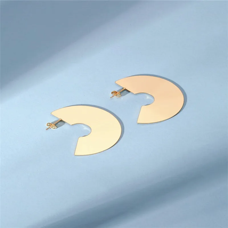 

Qings Fashion In Style Sector Creative Gold Plated Wholesale Earrings Stainless Steel
