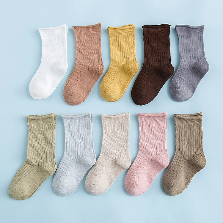 

Wholesale Breathable Cute Ribbed Infant Baby Socks Set Colorful Cotton Kids Ruffle Socks, Custom color