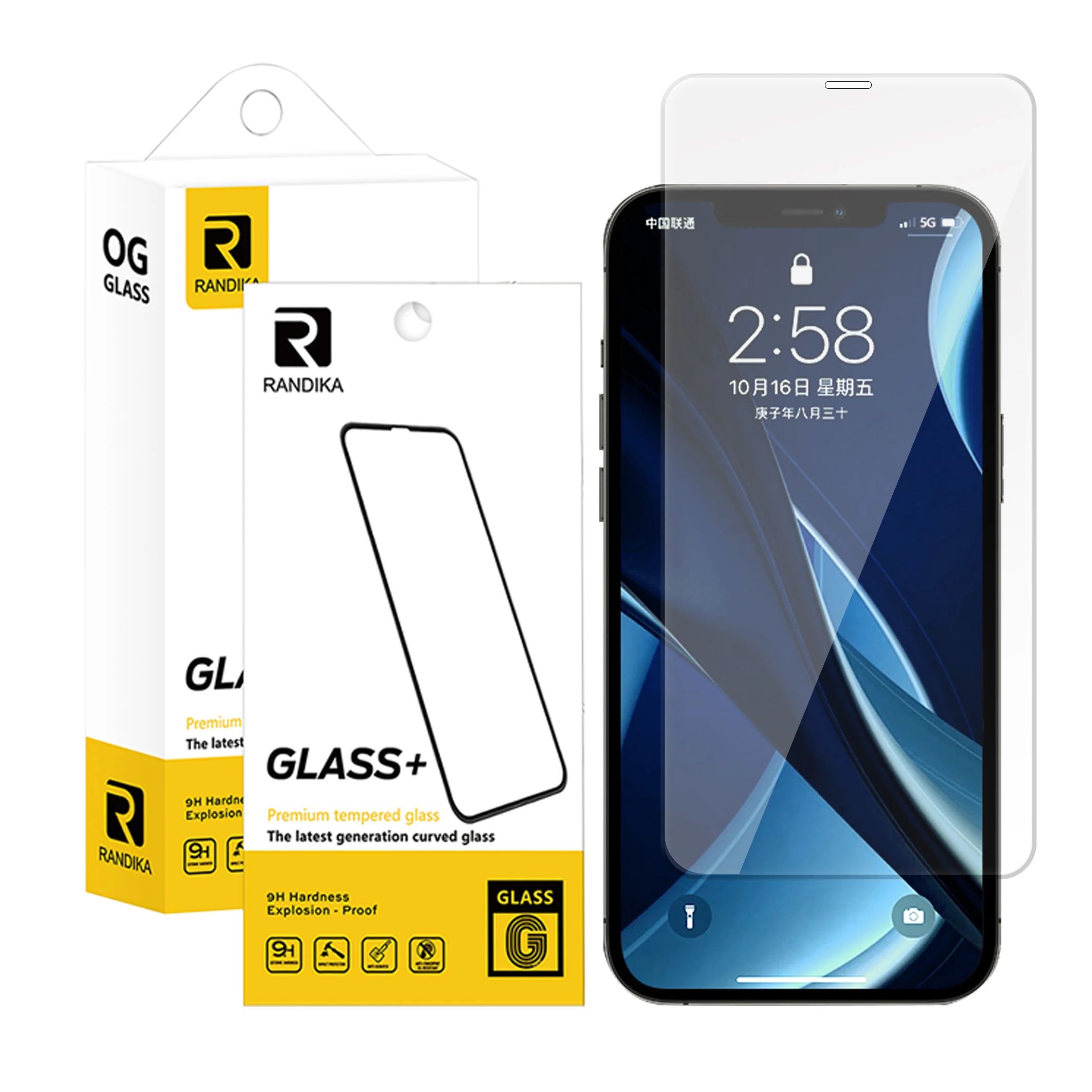

Fast Delivery Mobile Phone Tempered Glass Protective Film Screen Protector For Iphone, Clear