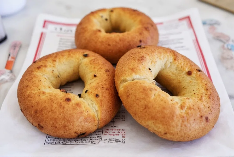 Step-by-step process of shaping cinnamon raisin bagel dough into perfect circles with uniform thickness