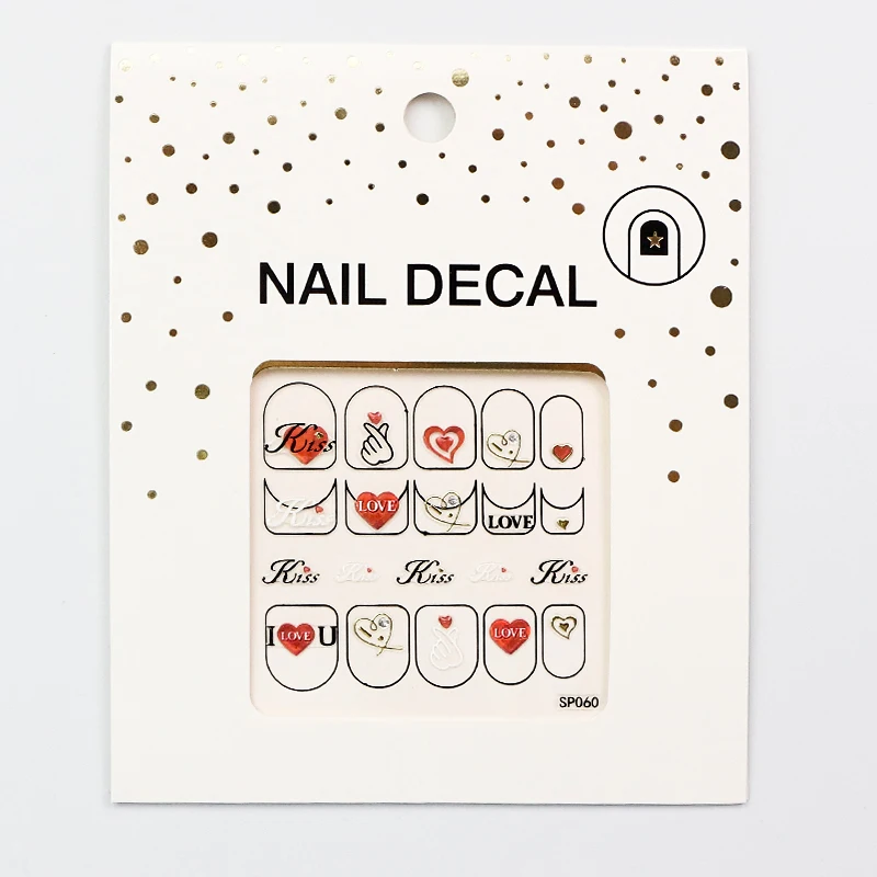 

New Innovation 3D Nail decals Beauty Sticker Hot design pattern nail decals Custom Logo, Customers' requirements