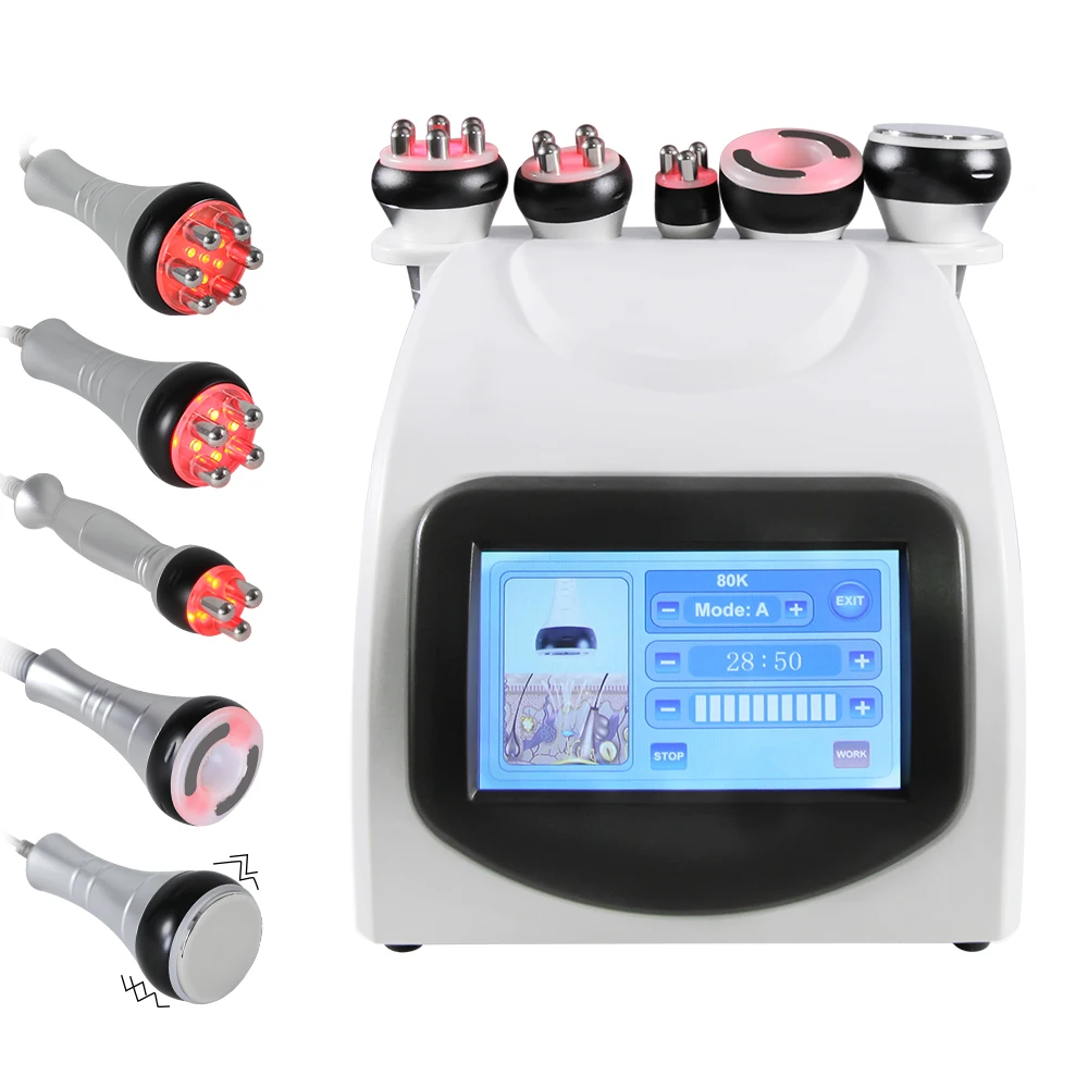 

5 in 1 80k liposuction ultrasonic cavitation vacuum slimming machine radio frequency skin tightening cavitation machine 80k