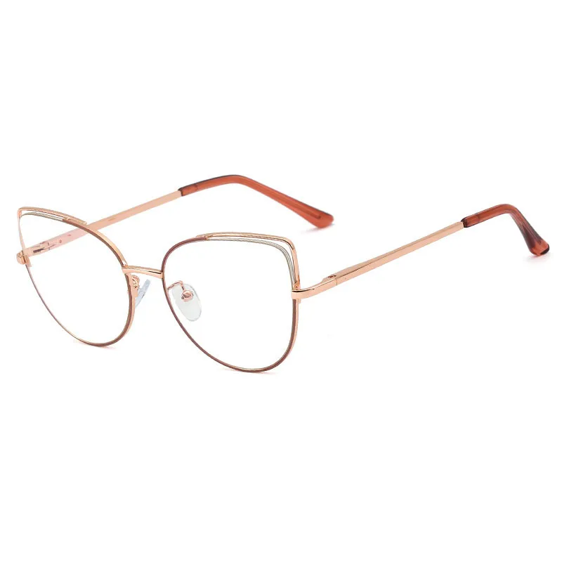 

New product cat eye custom logo metal frame optic reading glasses computer glasses anti blue rays blue light blocking glasses