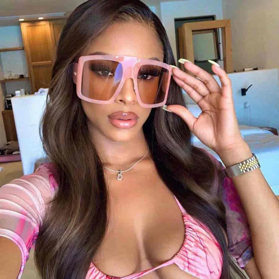 

New Women Sun Shades Eyewear 2021 Trend Fashion Oversize Sunglasses Women Sunglasses, 10 colors