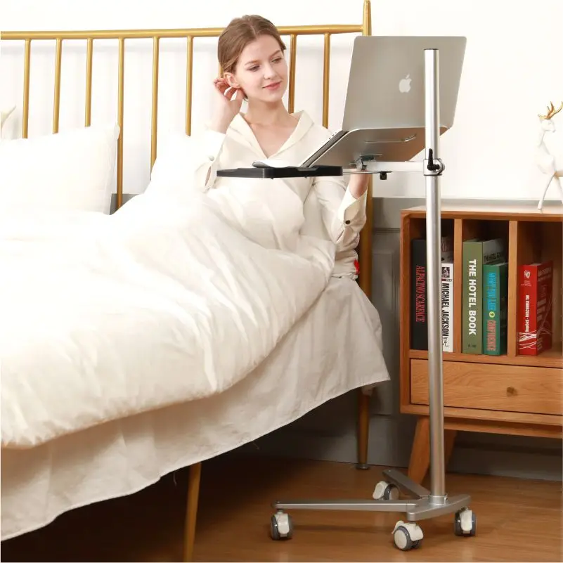 Aluminum alloy Laptop floor stand  tablet pc holder triangle display rack beside sofa bed smartphone stand holder