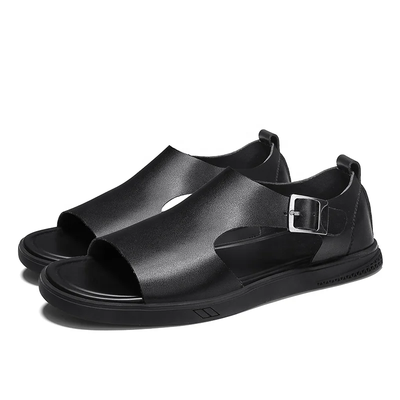 

Wholesales mens summer sandals pu leather slippers