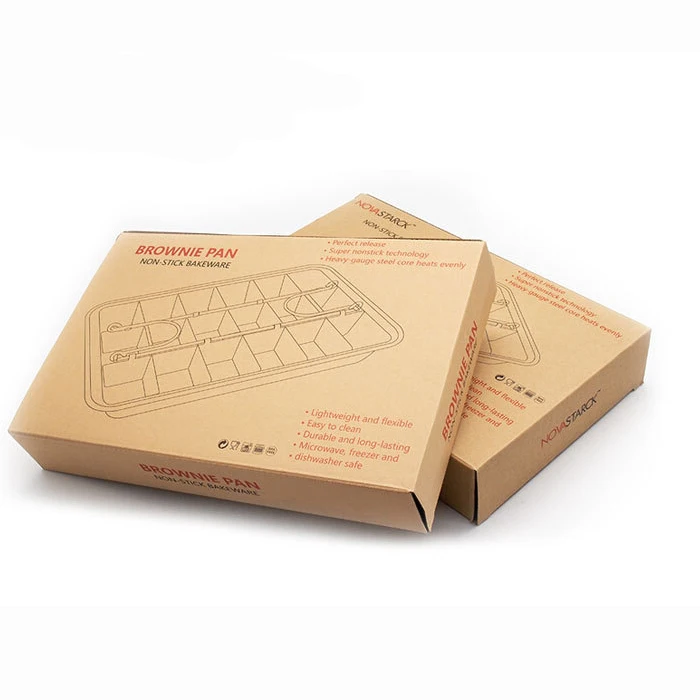 Non Stick Carbon Steel Divided Cake Brownie Pan With Box Packaging