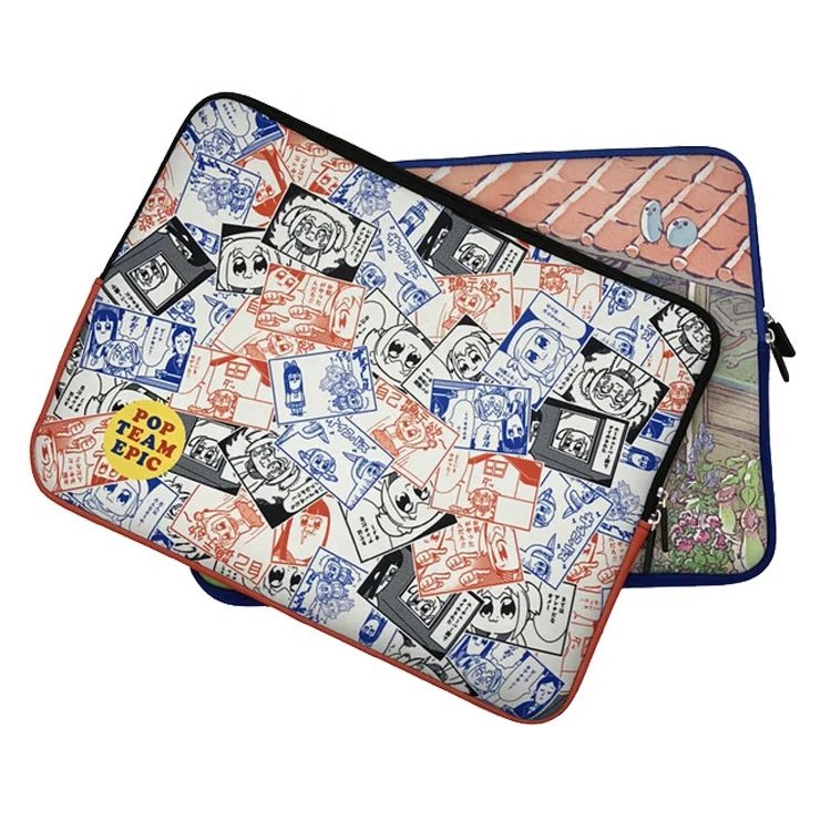 

2020 new laptop sleeve case bag waterproof neoprene zipper pouch for promotion digital printing neoprene pouch