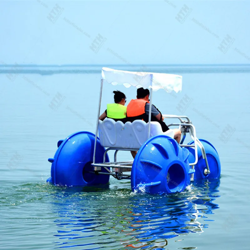 

Popular Water Play Equipment Three Big Wheels Pedal Bicycle Sea Bike Aquatic Tricycle For Sale, Blue ,red or customized