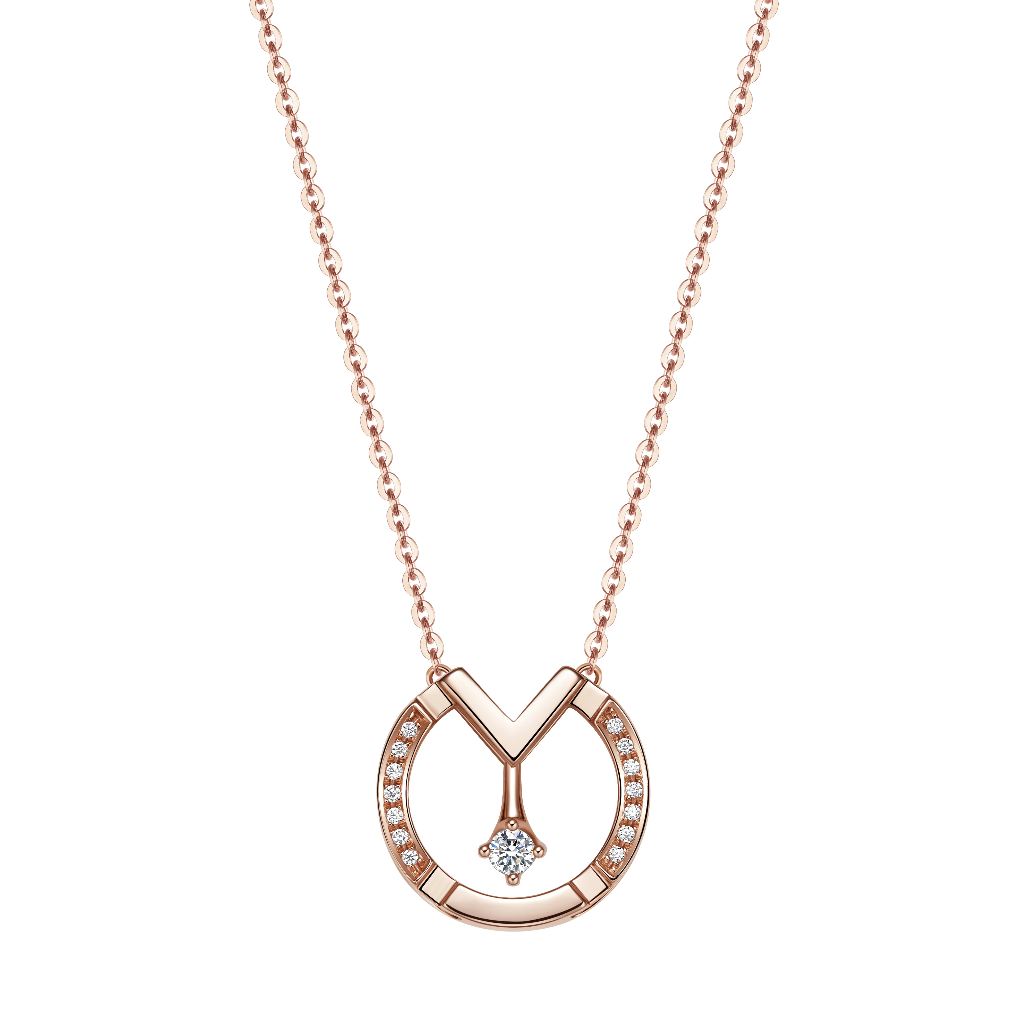 

Jingzhanyi Jewelry Factory Design and manufacture New Arrival Fashion Chain 18K Rose Gold Nature Necklace Jewellery For Women