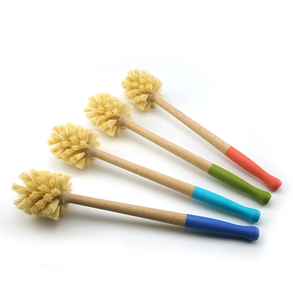 

Biodegradable cleaning tools sisal fiber toilet brush with wooden handle, Natural wood
