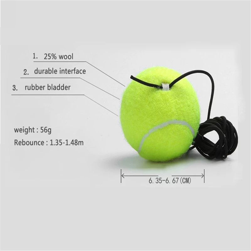 
Portable Tennis Ball Training Launcher Set With Elastic String For Beginners 