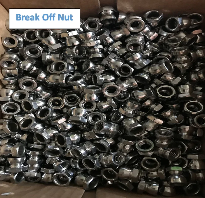 M6 M8 M10 M12 Stainless Steel 304 Tamper Proof Antitheft Nut Breakaway
