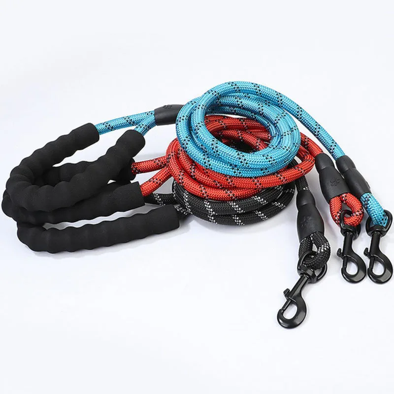 

JXANRY Reflective Nylon Traction Braided Pet Leash Climbing Rope Hands Free Dog Lead Pvc Dog Leash Training, Customized color