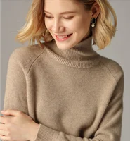 

Fall / Winter 2019, Turtleneck, cashmere sweater woman 100% cashmere, pullover, thickening, short sweater, loose