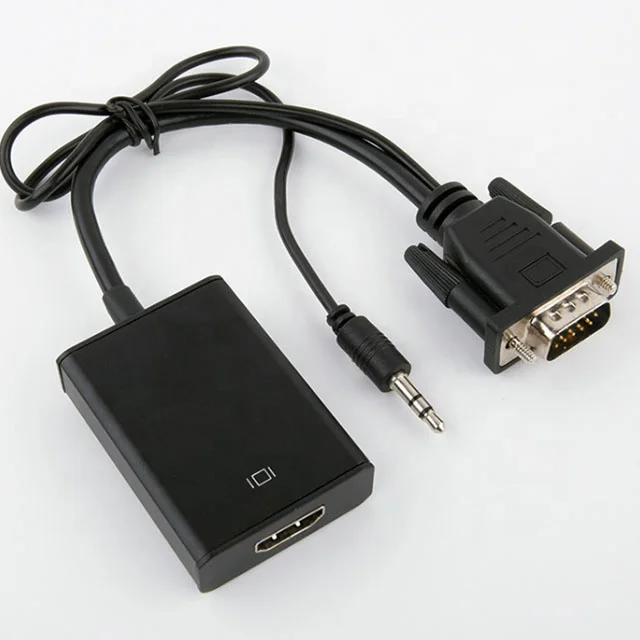 

VGA to 1080p Converter Adapter Male to Female with Audio Cable and USB Cable