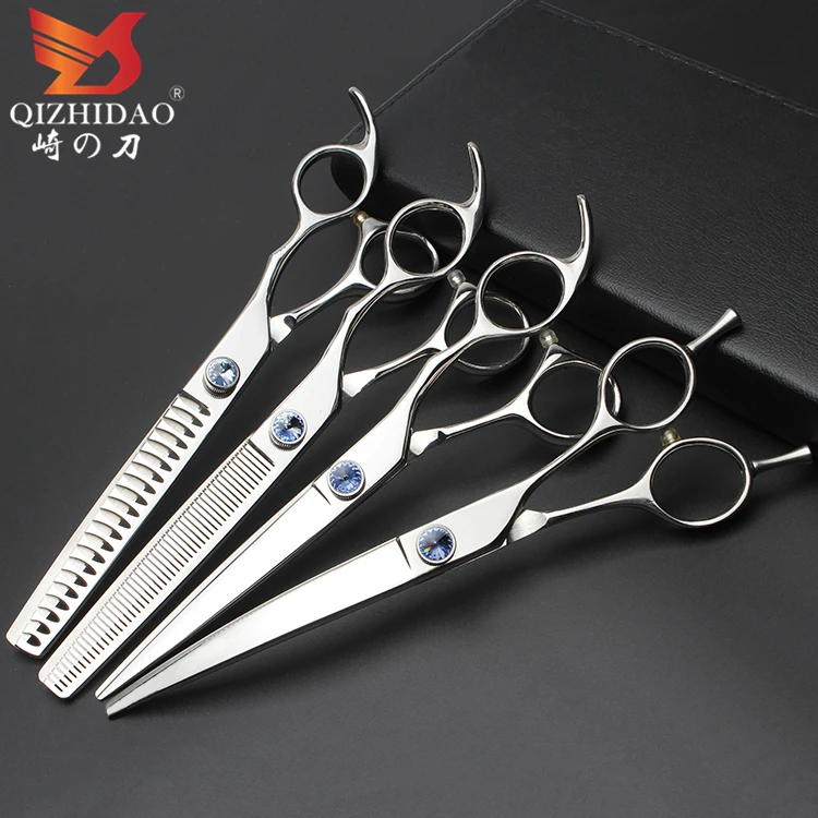Japanese Stainless Steel Dog Grooming Scissors Flat Shear Thinning Shears Upper and Lower Bending Scissors Pet Scissors