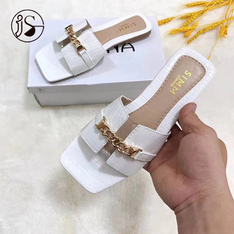 

Wholesale fancy Excellent quality women slippers 2021 new thick-soled adult casual flat shoes ladies sandals sandals, Picture