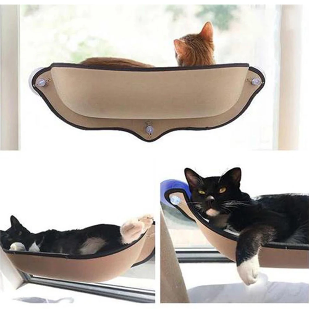 

Window Hammock With Strong Suction Cups Pet Kitty Hanging Sleeping Bed Comfortable Warm Ferret Cage Cat Shelf Seat Beds