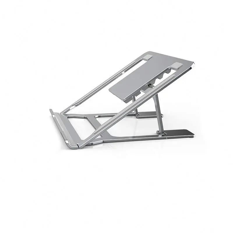 

Laptop stand holder adjustable REK2d 2020 laptop stand foldable light laptop table desk stand, Silver black
